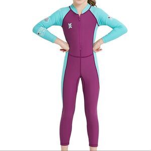Kids Swimsuit Rash Guard Full Body UPF 50+ Size L NWT